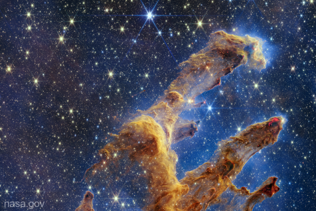 Космический телескоп "Джеймс Вебб" сделал более четкое и детальное изображение "Столпов творения" - ВИДЕО